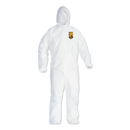Kleenguard Coveralls, Breathable Microporous Film Laminate, White, X-Large KCC 44324